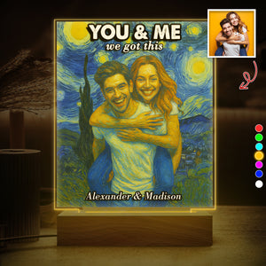 Custom Photo You And Me We Got This Under Starry Night - Personalized Led Night Light CH07 896542