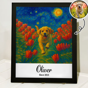 Custom Dog Cat Photo Van Gogh Art Unique Picture Frame LM32 893929