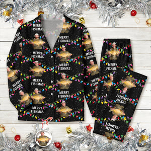 Custom Photo Merry Fishmas - Personalized Christmas Pajamas For Fishing Lovers CH07 899668