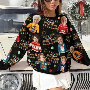 Custom Family Photo Merry Christmas Funny Ugly Sweater CH07 896998