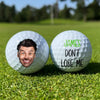Personalized Funny Face Photo Golf Ball with Custom Text, Golf Training Competition Ball Gift for Golfer Birthday HO82 902622