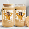 Custom Photo Senior 2027 Glass Can With Lid Back to School Gift for Senior HA75 921974