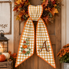 Personalized Autumn Pumpkin Monogram Embroidered Wreath Sash TH10 171043