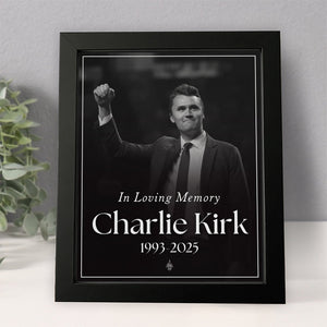 Charlie Kirk Free Speech Hero Picture Frame HO82 65804