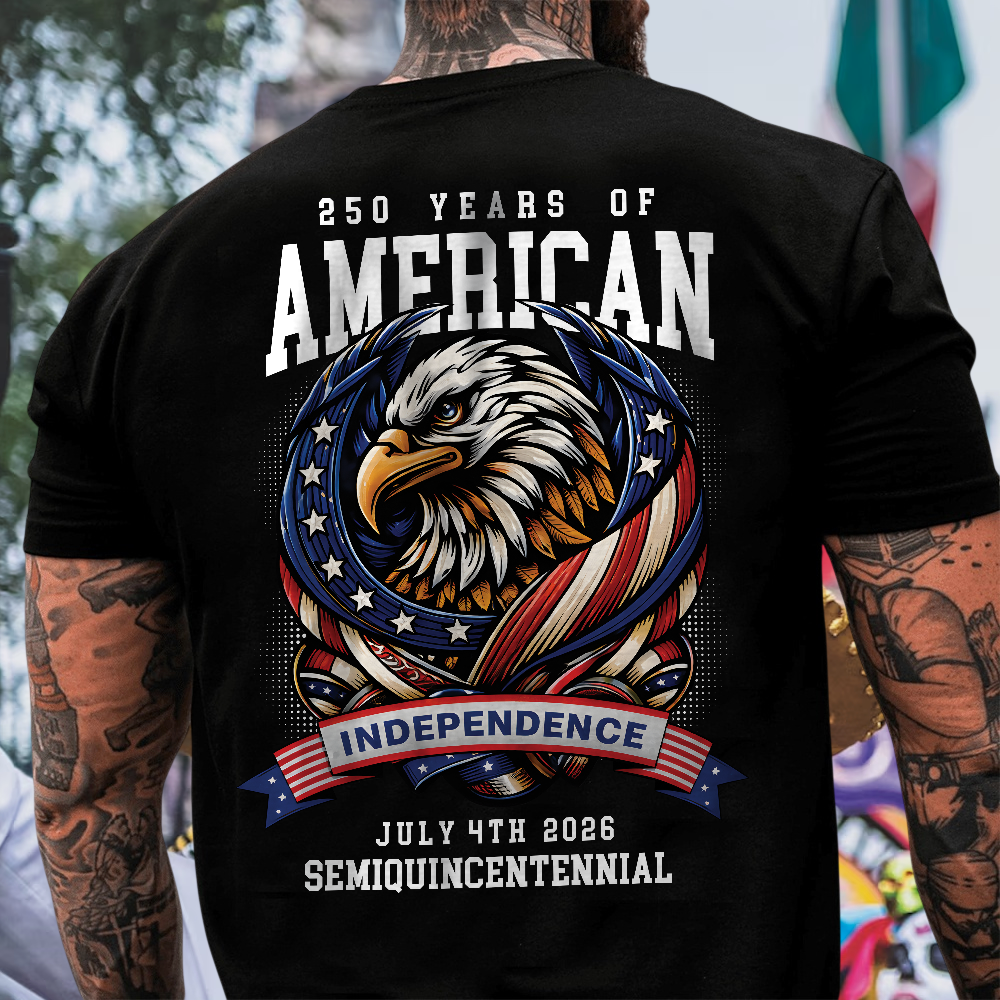America 250th Celebration 250 Years Eagle Back Shirt HA75 920924
