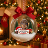 Custom Dog Photo First Christmas 3D Acrylic Ball Ornament CH07 180512