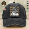 Personalized Vintage Photo Dad, Mom Washed Denim Baseball Cap TH10 170103