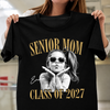Custom Retro Senior Mom 2027 Dark Shirt - Personalized Class of 2027 Gift, Proud Family Gift HO82 903228