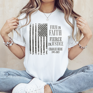 Charlie Kirk US Flag Bright Shirt HA75 644012