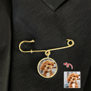 Custom Photo Home Is Where The Paws Are Boutonniere Lapel Pin TH10 896031