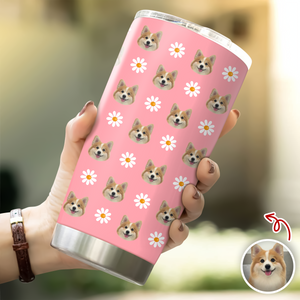 Custom Face Photo With Icon Dog Fat Tumbler Gift for Pet Lovers HA75 898546