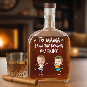 Personalized To Dad From The Reasons You Drink Whiskey Bottle CH07 896006