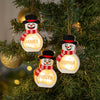 Personalized Name Funny Face Christmas Snowman LED Wooden Ornament LM32 669753