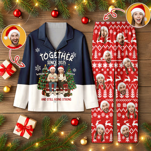 Custom Face Photo Together Since Pajamas For Couple TH10 896045