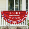 Custom Family Name 250th Anniversary 1776-2026 America Non-Pleated Fan Flag HA75 898792