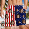 Personalized Face Swim Trunks – Custom Photo American Flag Beach Shorts for Men Beach Short LM32 899879