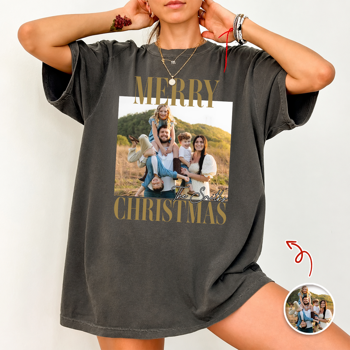 Custom Family Photo Merry Christmas Comfort Shirt LM32 669807