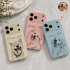 Custom Dog Dad, Dog Mom, Cat Dad, Cat Mom Personalized Leather Phone Case HA75 921888