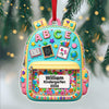 Personalized Name Kids School Backpack Acrylic Ornament Christmas Decor HA75 921886