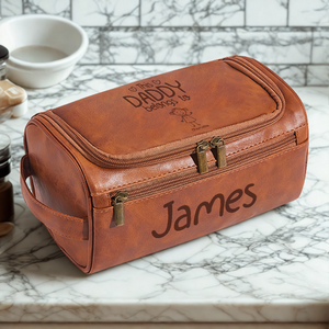 This Grandpa Belongs To Personalized Toiletry Bag With 2 Zip Gift For Grandpa And Dad TH10 894923