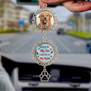 Once By My Side, Forever In My Heart - Personalized Photo Car Hanging Ornament With Charm CH07 895406