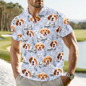 Custom Pet Photo Golf Polo Shirt Gift For Golfer, Golf Lovers, Dog Cat Lovers HO82 900840