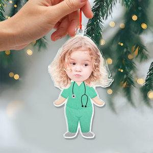 Custom Photo Funny Kid Dream Jobs Christmas Acrylic Ornament HA75 892716