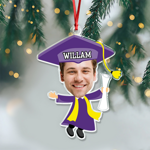Custom Funny Face Graduation Acrylic Ornament HA75 892710