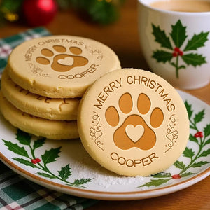 Personalized Dog Cat Name Merry Christmas, Merry Woofmas, Meowy Christmas Cookie Stamp HA75 898350