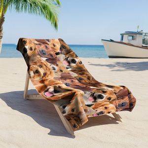 Custom Full Face Dog Cat Photo Beach Towel TH10 892801