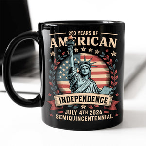 250 Year Of American Independence Black Mug LM32 895295