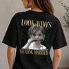 Custom Photo Look Who's Getting Married Backside Dark Shirt - Personalized Bachelorette Gift CH07 180248