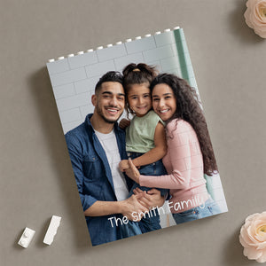 Custom Family Photo Rectangle Building Brick Blocks Father's Day Gift HA75 892386