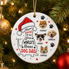 Custom Photo Merry Woofmas To The World Dog Ceramic Ornament HO82 903504