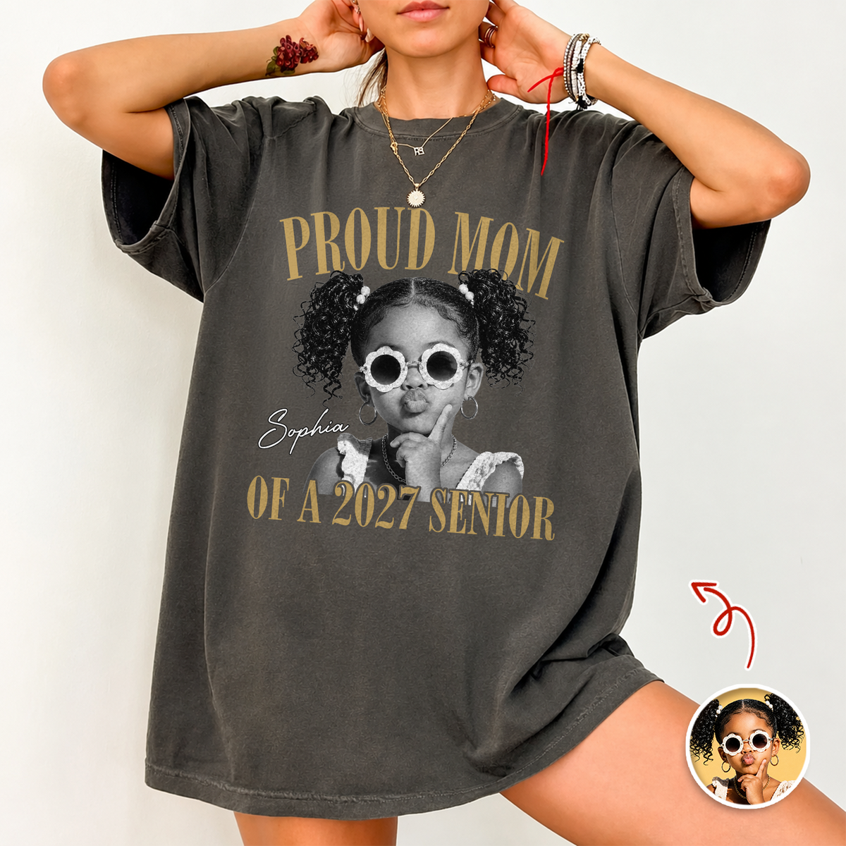 Custom Retro Proud Mom Of A 2027 Senior Comfort Shirt - Personalized Class of 2027 Gift, Proud Family Gift HO82 903246
