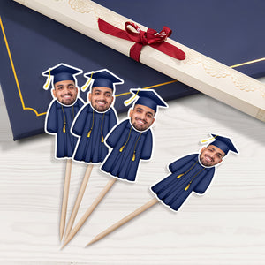 Custom Photo Senior Graduation Decoration Cupcake Toppers For Party TH10 892495