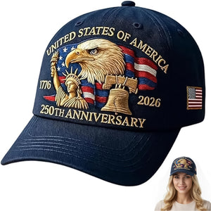 Bald Eagle United States Of America 250th Anniversary Embroidered Cap LM32 897757