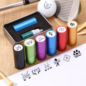 Personalized Golf Ball Stamp Box, Custom Golf Ball Stamp with Box, Golf Marker Gift , Golf Lover Gifts CH07 899260