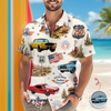 Custom Vintage Car Aloha Shirt, Route 66 Patriotic Hawaiian Shirt TH10 170037