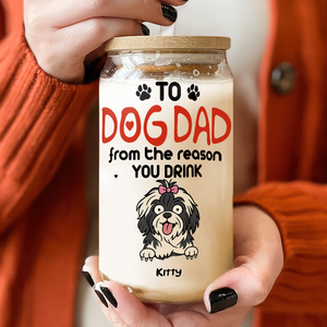 Personalized From The Reasons You Drink Glass Can With Lid LM32 893251