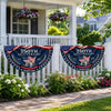 Custom Family Name US 250 Years of Liberty, Unity & Freedom 1776-2026 Non-Pleated Fan Flag TH10 170229