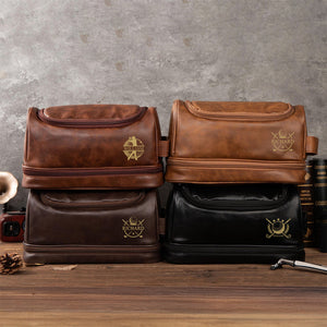 Custom Name Personalized Golf Engraved Men's Leather Toiletry Bag Gift for Golfer HA75 898588