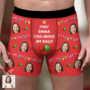 Custom Funny Photo Only My Wife Can Jingle My Ball Man's Boxer CH07 899296