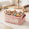 Personalized Dog Cat Pet Rectangle Toy Basket – Corduroy Pet Organizer with Name HA75 921704