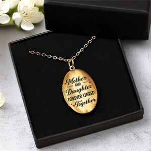 Custom Photo Mother And Daughter Forever Linked Locket Necklace TH10 892611