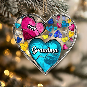 Personalized Custom Name Grandma And Kids Acrylic Ornament TH10 896075