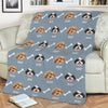 Custom Pet Photo Cute Pattern Blanket - Personalized Gift for Dog & Cat Lovers HO82 902944
