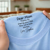 Personalized Dear Mom Thank For Share Your DNA Neck Print Back Shirt HO82 901690
