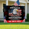 Custom Family Name America 250th Anniversary We The People Eagle Yard Sign CH07 899080