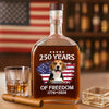 Custom Dog Photo Celebrate 250 Years of America Whiskey Bottle CH07 899658